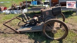 Gas Motor with pump on cart
