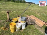 Mixed Lot: Lumber/buckets/etc