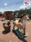 Concrete Dogs in basket & Concrete Horse Statues