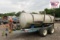 Blue 1200 Gallon Aluminum Nurse Tank on Trailer
