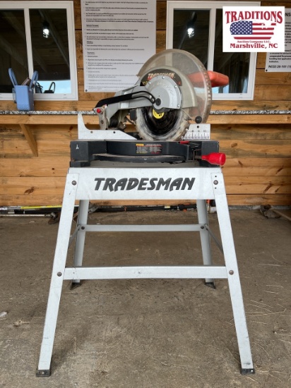 Tradesman 12" Compound Miter Saw on stand