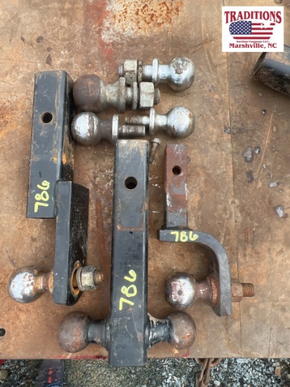 Assorted Receiver Hitches and Balls