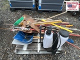 Pallet with Sprayer and Assorted Tools