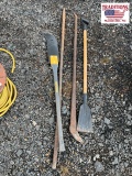 Mixed Lot: Bush Ax/(2)Pry Bars/Scraper