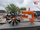 Orange Tractor Whirligig