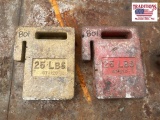 (2) 25lb Tractor Weights