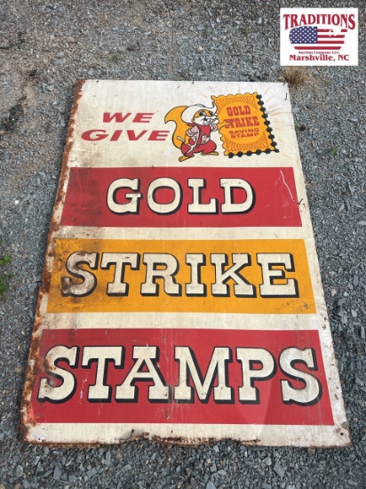 46x70 Gold Strike Stamps Sign