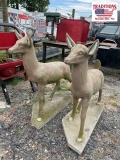 Pair of Concrete Deer