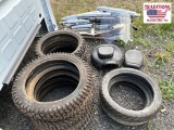 Misc Motorcycle Parts- Seat/Windshield/Tires/Pipes