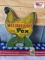 Kraft metal advertising sign 14” x 20”