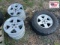 Set of 5 Jeep factory 5 lug wheels