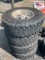 Set of 4  5 Lug Wheels w Open County Tires