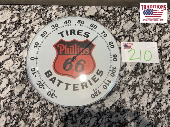 12" Round Phillips 66 Thermometer