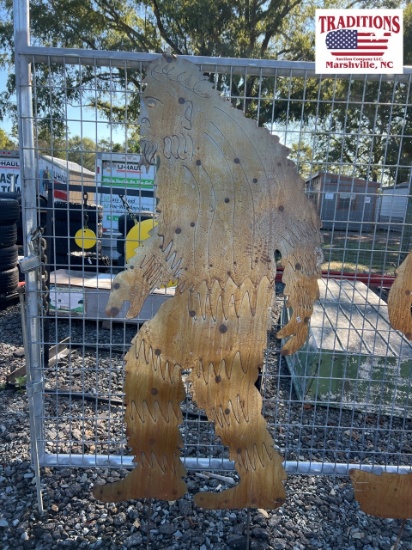 69" Tall Metal Sasquatch (including stand)