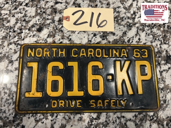 1963 NC Tag