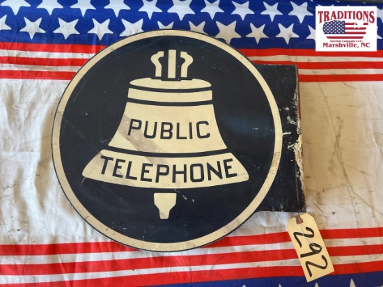 Public telephone Sign double-sided 18”x 20“