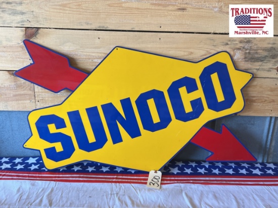 Sunoco porcelain advertising sign 47“ x 32“