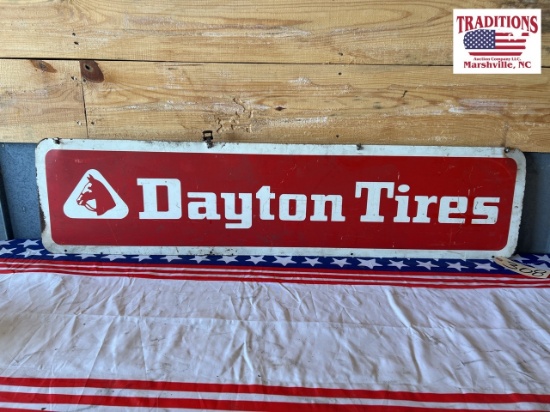 Dayton tires advertisement sign double sided 48”