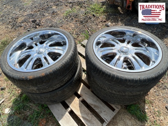 Set of 4 Devtno Wheels w Achilles 305/35R24 Tires