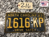 1963 NC Tag