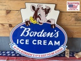 Borden’s Ice Cream Porcelain sign 34“ x 33“