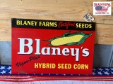Blaney’s Farms certified seeds porcelain sign