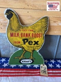 Kraft metal advertising sign 14” x 20”