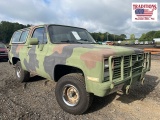 1984 Chevrolet Military Blazer 4wd VIN 1858