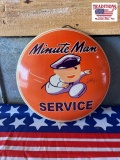 Minute man service advertising sign 12 inches