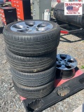 Set of 5 Jeep Factory Wheels & 4 Tires