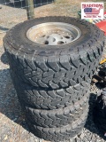 Set of 4  5 Lug Wheels w Open County Tires