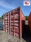 24ft x 8ft x 8ft Shipping Container - RED