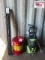 Red Metal Waste Can/ Large Magnet /Pressure Washer