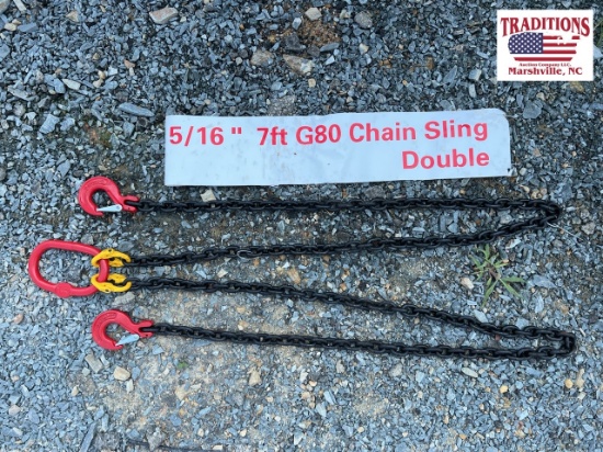 7ft 5/16" G80 Chain Sling Double