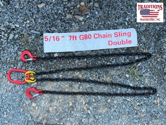 7ft 5/16" G80 Chain Sling Double