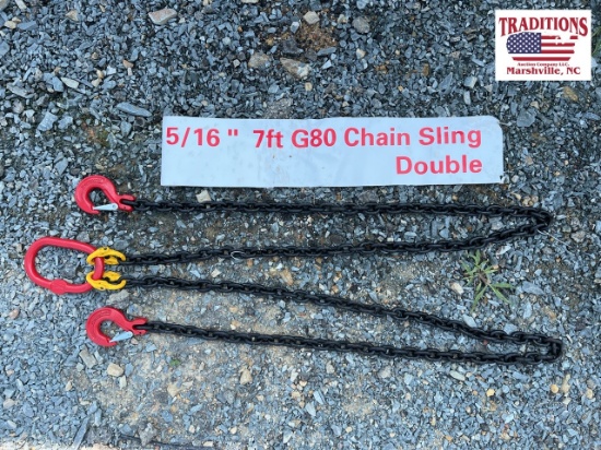 7ft 5/16" G80 Chain Sling Double