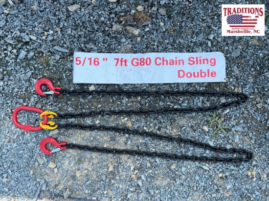 7ft 5/16" G80 Chain Sling Double