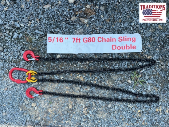 7ft 5/16" G80 Chain Sling Double