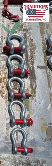 Set of (5) Screw Pin Anchor Shackles