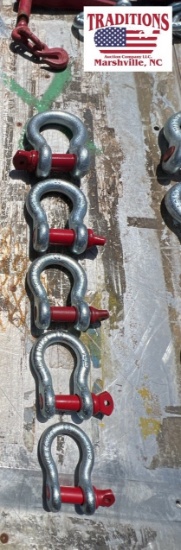 Set of (5) Screw Pin Anchor Shackles