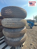 (4) 8-14.5MH Trailer Tires & Wheels