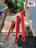 (3) Ridgid Pipe Wrenches