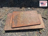 (9) Steel Plates Assorted Sizes