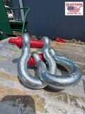 Set of (2) Screw Pin Anchor Shackles