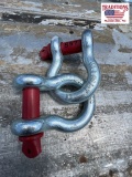 Set of (2) Screw Pin Anchor Shackles