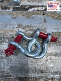 Set of (2) Screw Pin Anchor Shackles