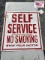 Self service no smoking sign 26 x 24