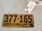 1949 North Carolina license tag