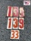 Mixed lot of 7 Number Signs