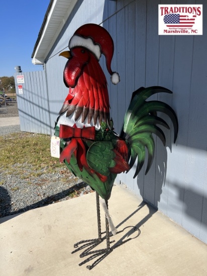 6 ft Tall Christmas Metal Rooster